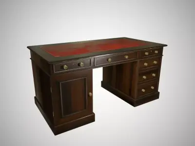 Antique desk Low-poly 3D model