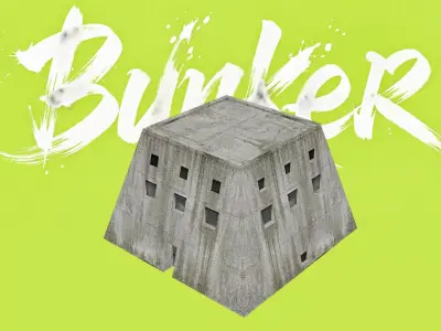 Bunker Low-poly 3D model buy