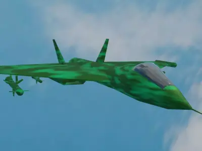 Jet fighter Free low-poly 3D model
