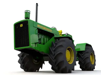 John Deere 8020 4WD Tractor 1960 3D model