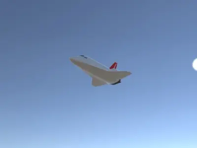 Working rocket with script Free low-poly 3D model