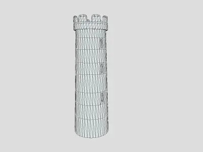 Medieval Castle Module 04 Low Poly PBR Realistic Low-poly 3D model