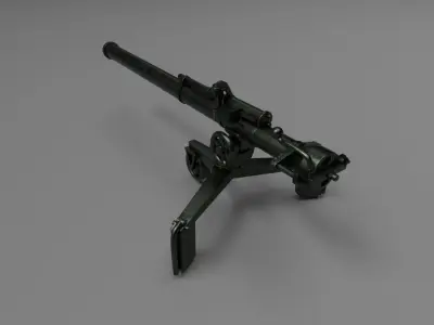 M40 Recoilless Rifle Ready to Use for  Game Low-poly 3D model