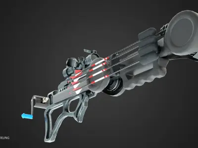 Lancehead F1 Crossbow Low-poly 3D model
