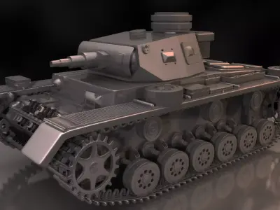 Tank 3D Model world war ii Low-poly 3D model