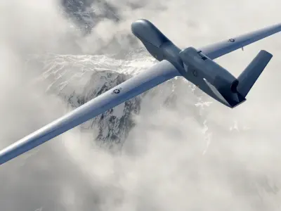 RQ-4B Drone Low-poly 3D model