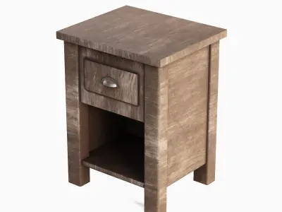 Antique End Table 02 Low-poly 3D model