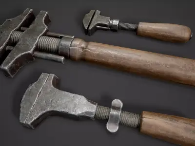 Garage Tools Low-poly 3D model purchase