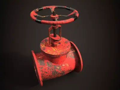 StopCock gate valve Low-poly 3D model