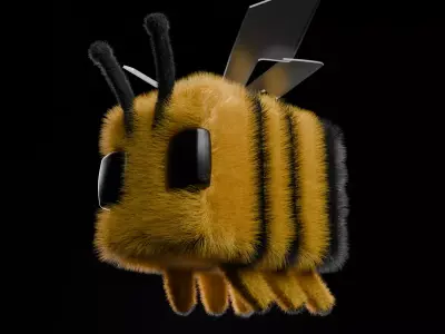 the bee from minecraft 3D model