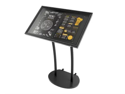 Outdoor menu poster board 4xA4 3D model