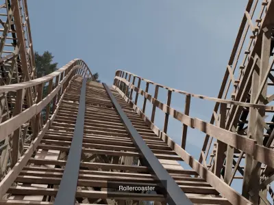 Two rollercoaster 3D Model Pack shop