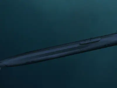 Nuclear submarine Borey  3D model