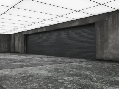 Concrete Garage 3D model