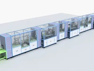Industrial Equipment 19-Automatic Processing Production Line 3D model
