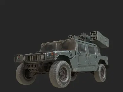 2 coatings of JSDF Type 93 Closed Arrow SAM Low-poly 3D model