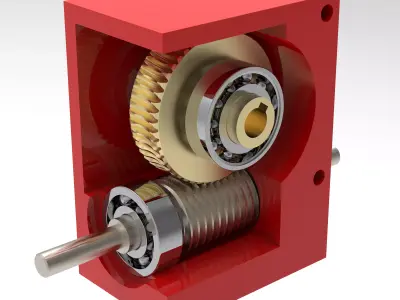 Worm gear 3D print model