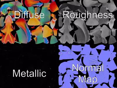 Vibrant Aquatic Fish model pack Low-poly 3D model
