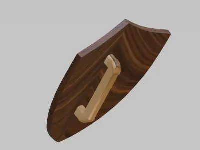 Wooden Shield Free 3D model