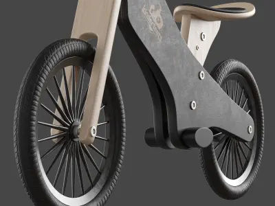 BALANCE BIKE BLACK 3D model
