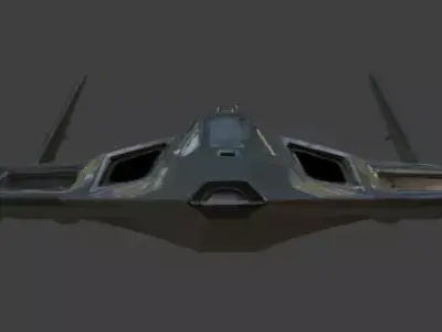 Realistic Sci Fi Stealth Fighter 3D Model Low-poly 3D model