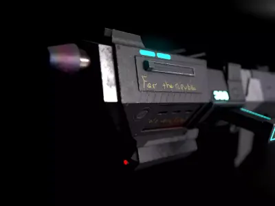 DC17-M Star Wars Blaster Low-poly 3D model