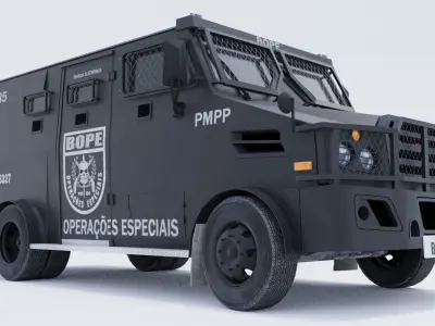 Blindado BOPE Low-poly 3D model