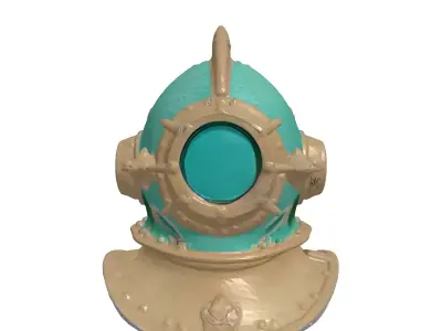 Steampunk Fish Deep Sea Helmet 3D model