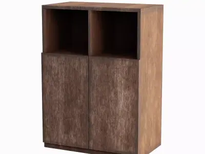 Simple Bookcase B 04 Low-poly 3D model