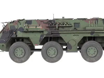 TPz Fuchs Armored Carrier Low-poly 3D model