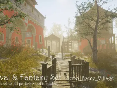 Medieval and Fantasy Set - Game ready Low-poly 3D model