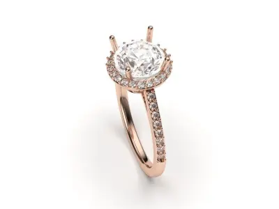 solitaire with ring sizes  8 part S17 3D print model