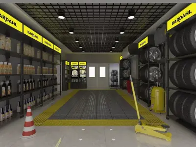 Car Service Garage 3D model purchase