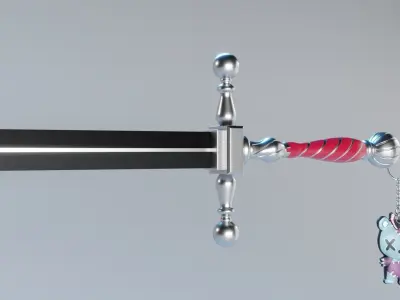 Hololive Kureiji Ollie Sword Low-poly 3D model