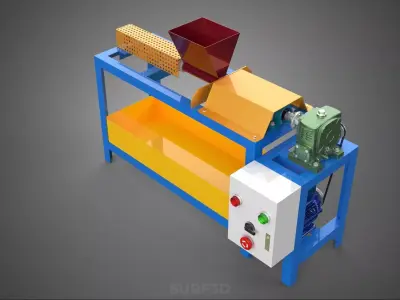 PLASTIC PIPES EXTRUSION MACHINE EXTRUDER GRANULE RECYCLING LINE 3D model