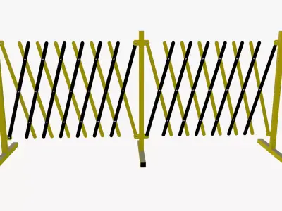 Expandable Barricade Low-poly 3D model purchase