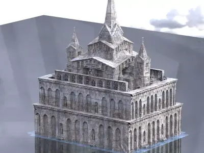 Cthulhu Cult Church larger 3D 3D model