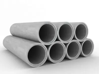 Concrete Pipes 3D model purchase