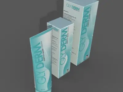 Cleanser bottle and box Low-poly 3D model