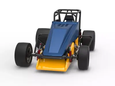 Vintage Pavement Silver Crown Car Scale 1 to 25 3D print model