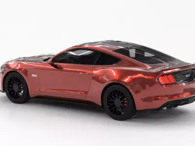 Forord Mustang GT Low-poly 3D model