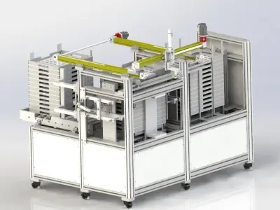 Stacking machine Low-poly 3D model
