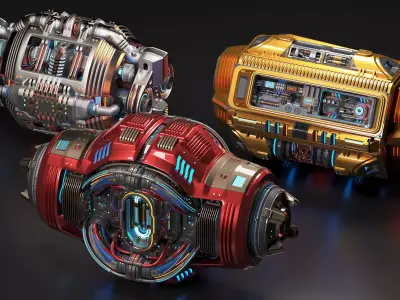 Sci Fi Kitbash 3 Mega Elements Collection 3D Model Pack purchase