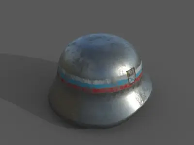 Russian Liberation Army Helmet Free low-poly 3D model
