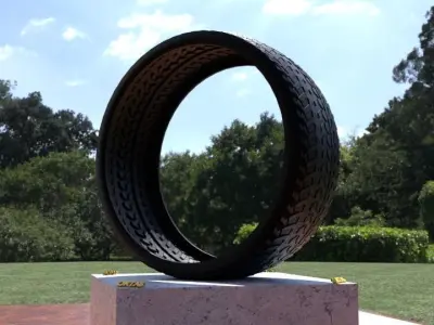 ORTAS TIRE NO 38 GAME READY Low-poly 3D model