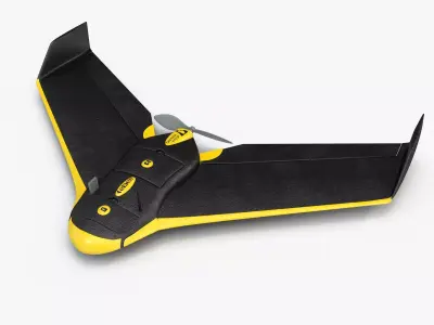 Ebee SenseFly Low-poly 3D model
