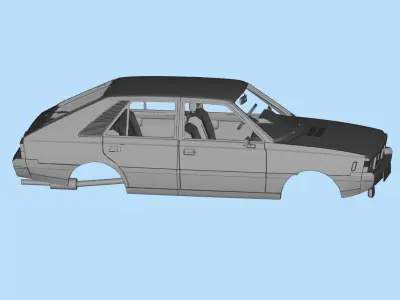 FSO Polonez 1500 borewicz Printable Body 3D model print model  3D print model