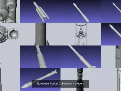 European Rocket Collection 3D Model Pack