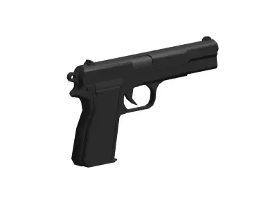 Browning Hi-Power pistol  3D model