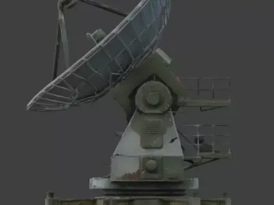 Destroyed Military Radar System 3D Model Low-poly 3D model
